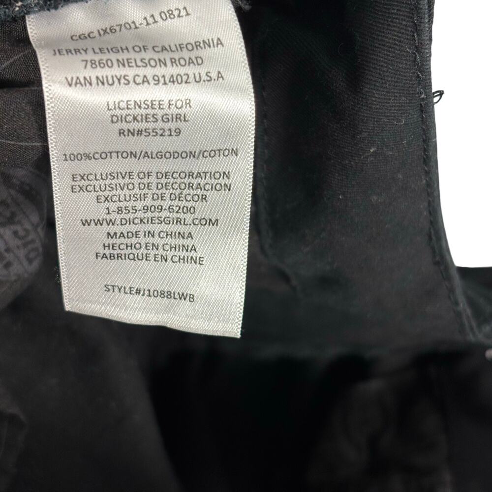 Dickies Black Cargo Pants Joggers Womens Size 9/29 Logo Belt Utility Streetwear - Picture 11 of 12